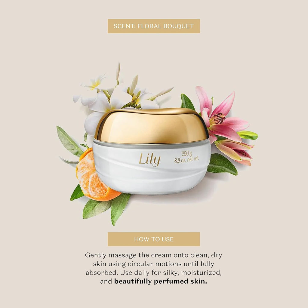 O Boticario Lily Cream Satin Body Moisturizer [Lily Creme Acetinado Hidratante Corporal] 250G by O Boticario