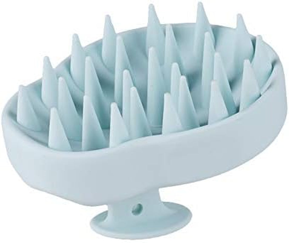 Scalp Massager Shampoo Brush - Hair Scalp Scrubber with Soft Silicone Bristles - Perfect Head Massager for Men, Women, Childs, and Pets (Blue)
