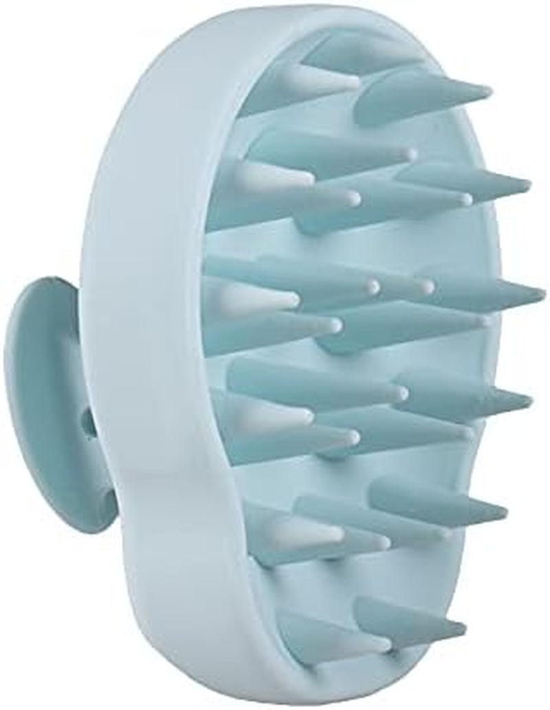 Scalp Massager Shampoo Brush - Hair Scalp Scrubber with Soft Silicone Bristles - Perfect Head Massager for Men, Women, Childs, and Pets (Blue)