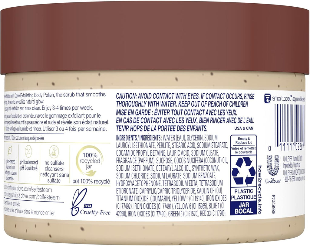 Exfoliating Body Polish for Silky Smooth Skin Brown Sugar & Coconut Butter Body Scrub Exfoliates & Restores Skin'S Natural Nutrients 298 G