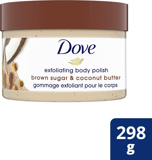 Exfoliating Body Polish for Silky Smooth Skin Brown Sugar & Coconut Butter Body Scrub Exfoliates & Restores Skin'S Natural Nutrients 298 G
