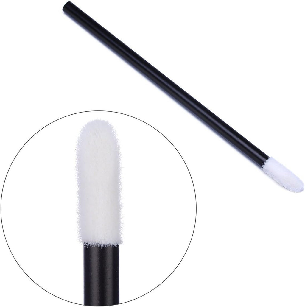 100 Pieces Disposable Lip Wands Lip Gloss Applicators Lipstick Lint Free Wands Makeup Applicator Lip Brushes Doe Foot Applicator