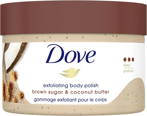 Exfoliating Body Polish for Silky Smooth Skin Brown Sugar & Coconut Butter Body Scrub Exfoliates & Restores Skin'S Natural Nutrients 298 G